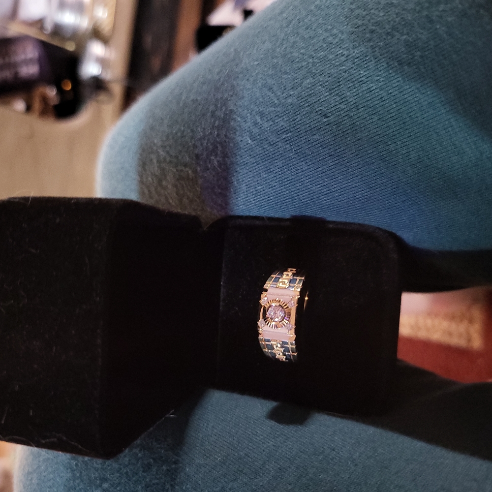 Men's gold vermiel ring